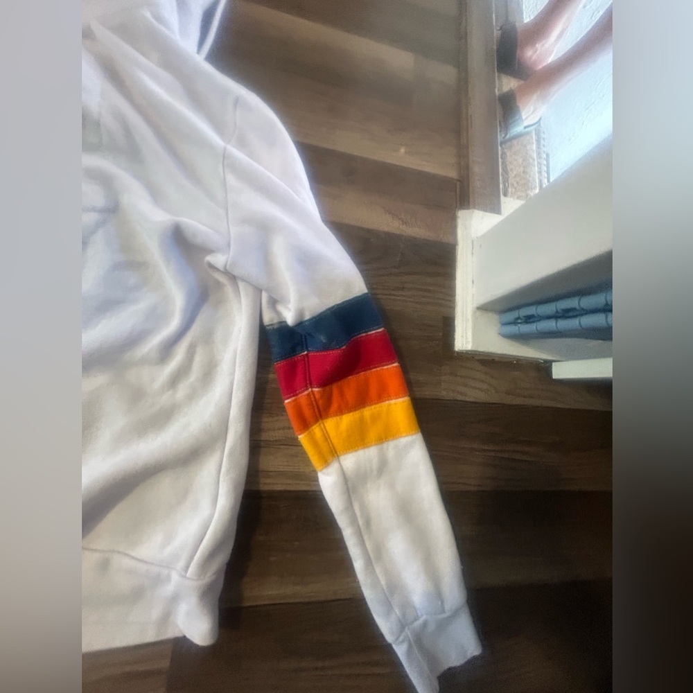 Aviator nation rainbow hoodie size small